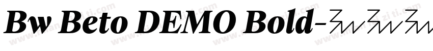 Bw Beto DEMO Bold字体转换